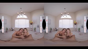 Preview 4 of Tranny Reality - Naughty America 2 Chicks Same Time VR with Kenna James &amp_ Veronica Weston