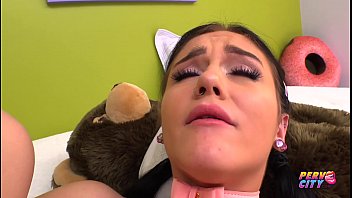 Preview 3 of Andrea Brellantes - PervCity Tiny Teen Rosalyn Sphinx First Anal Creampie