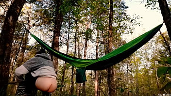 Preview 1 of Greek Sirinia - Outdoors Buttcrack: Sage Eldritch Taking Down the Hammock