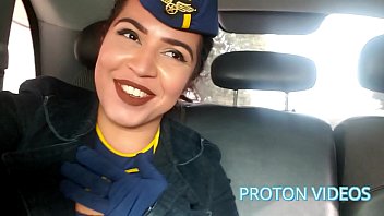 Preview 3 of Wrazzer - Was doing Uber when the horny flight attendant Victoria Dias enter into my car on the airport - p1