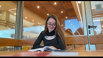 Preview 1 of Dollar Hd - The library girl flirt with me and wants my dick so bad