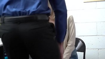 Preview 1 of Licking Milfs Pussy - Blonde shoplifter teen is sucking a big dick to get her freedom.