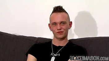 Preview 1 of Sex Movif - Young British twink with mohawk haircut Marco jerks off hard