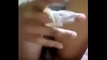 Preview 3 of F Bely - Girl fingering in pussy with condom squirts