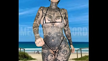 Preview 1 of Znzz Sex Com - Milf Micro Bikini Modelling on the Beach
