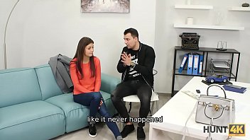 Preview 2 of Ngentot Sape Crot - HUNT4K. Redhead wants new car and is ready to suck and fuck for it