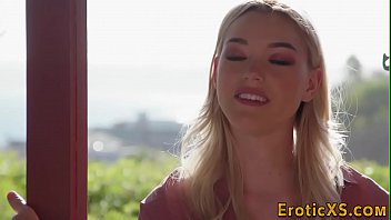 Preview 1 of Xnxx6 Oily Yoga - Pretty blonde rides rod and sucks