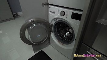 Preview 4 of Unsaved Vagina - Fucking My Busty Step Mom While She is Stuck in the Washing Machine - Nikki Brooks