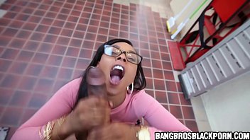 Preview 4 of Raylene Lesbian Ass - Black babe sucking on a huge black dick