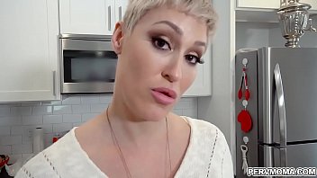 Preview 2 of Xxx Nrash - Stepson fucks her stepmom Ryan Keely from behind on the kitchen counter and makes a hot porn video
