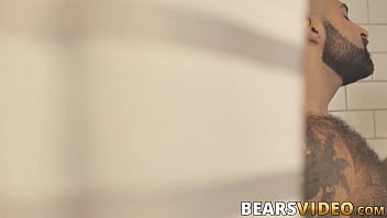 Preview 2 of Mom N Sun Xxx - Atlas Grant shows off that bear body and tugs on his dick