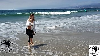 Preview 1 of Greggy Liwag Porn Movie - Teen cutie with tan lines getting fucked in Venice beach Daphne Dare x Tommy Wood