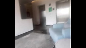 Preview 3 of Granny Hadjob - Playin w My Dick On The 5th Floor Lobby &amp_ Almost got Caught  Viva La Mexico ️