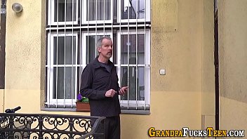Preview 1 of Sunny Leone Dog Xxx Com - Teen gets pussy creampied by grandpa