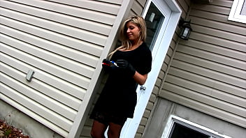 Preview 1 of Z E6 - My Sexy New Girlfriend Teases Me Smoking Outside in Provocative Lingerie