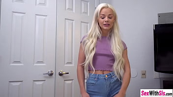 Preview 2 of Step Up Mom Milf Videos - Teen stepsister gives a hot handjob to her stepbrother