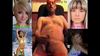 Preview 1 of Girls Msaj - male mark wright gets his girlfriend to make this tribute video of his fav four pornstars as he plays with his cock he shoots a cum load naked while thinking hes getting fucked by them