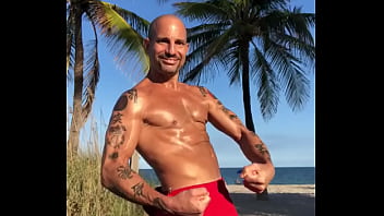 Preview 2 of Furry Socks Fetish Footjob Gay - BEACH BODY BRO