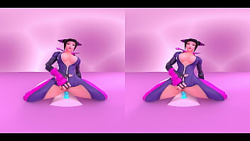 Preview 3 of Giana Miceal - STREET FIGHTER JURI HAN RIDES DILDO 4K 60FPS VR