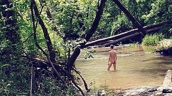 Preview 3 of Kannada Xxxc - Public Creek Skinny Dipping