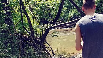 Preview 1 of Kannada Xxxc - Public Creek Skinny Dipping