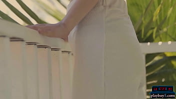 Preview 1 of Soto Baby Xxx Video Belat - MILF model with big boobs Miss Zita striptease outdoor