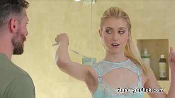 Preview 1 of Unfortunately India Sex - Hammering slim blonde teen masseuse at the parlor