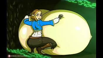 Preview 1 of Julie Aida - Princess Zelda breast expansion