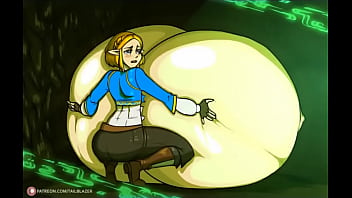 Preview 4 of Julie Aida - Princess Zelda breast expansion