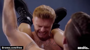 Preview 3 of Aletta Ocean And Keiran Lee - (Blake Ryder) drilling his friend (Nic Sahara&#039_s) ass raw in his playroom - BROMO