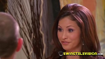 Preview 1 of Tube Porn Top Rted - Petite ginger babe is getting touched and licked by horny swingers in an orgy.