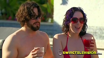 Preview 3 of Bdsm Wido - Swinger party in the pool with oral sex for a horny brunette wife!