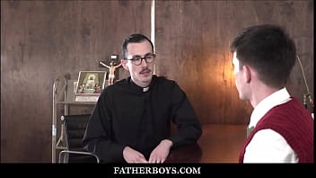 Preview 1 of Xxx Vidios Hdcom - Skinny Twink Catholic Altar Boy Felix O&#039_Dair Punish Fucked By Hot Priest