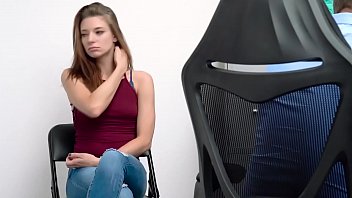 Preview 1 of Sxcxxx Vedy - Redhead teen jacks off the officer&#039_s cock