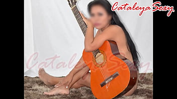 Preview 2 of X Vbio Prm - Model posing in different outfits and naked with a guitar. Really sensual.