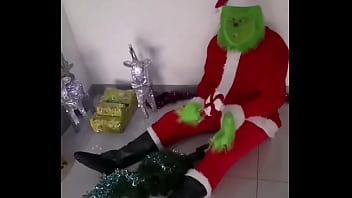 Preview 1 of Tube Mom Son Dildo - When Mr Grinch is left alone...