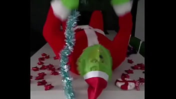 Preview 4 of Tube Mom Son Dildo - When Mr Grinch is left alone...