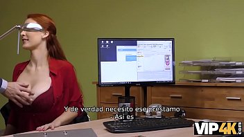 Preview 2 of Shit Cartoon - VIP4K. Isabella le da a su vagina afeitada por follar para obtener un gran pr&eacute_stamo