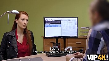 Preview 1 of Shit Cartoon - VIP4K. Isabella le da a su vagina afeitada por follar para obtener un gran pr&eacute_stamo