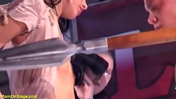 Preview 3 of Pron Sexi Com - skinny girl b. fucked on public stage