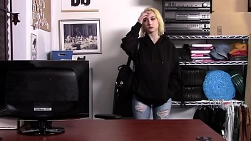 Preview 1 of Waxing Hot Video - Big titty shoplifter babe is riding a huge dick with her bouncy ass.