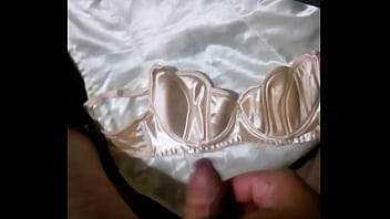 Preview 1 of Ohio Jenny - cum satin bra