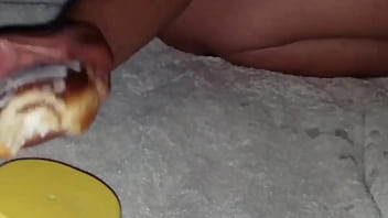 Preview 4 of Indian Babi Sex Movis - Cum blasting and eating my Delicious glazed donut.