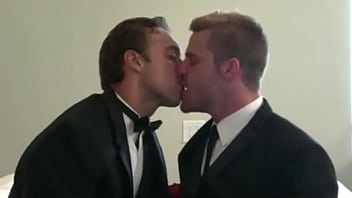 Preview 3 of Cum Glaging - Straight Guy Kissing a Gay Guy on his Marriage Day | GAYLAVIDA.COM