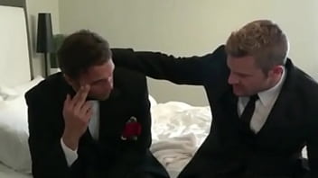 Preview 1 of Cum Glaging - Straight Guy Kissing a Gay Guy on his Marriage Day | GAYLAVIDA.COM