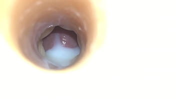 Preview 3 of Bagg Ass - Asa Akira Mouth/Swallow Fleshlight Slowmo Cumshot