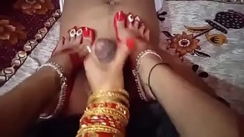 Preview 4 of Live Sex Creampie - wife playing with my cock by her leg