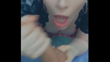 Preview 3 of Xxx Vdeo He - gives Risky Outdoor Blowjob with Facial &amp_ Cum Walk