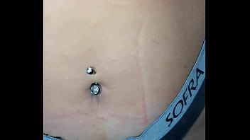 Preview 1 of Phim Sex Mako Oda - Exploring this sexy belly button with its piercing up close