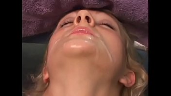 Preview 4 of Porno Tstah - Gorgeous babe Violet Devoe gets to feel warm load all over her pretty face
